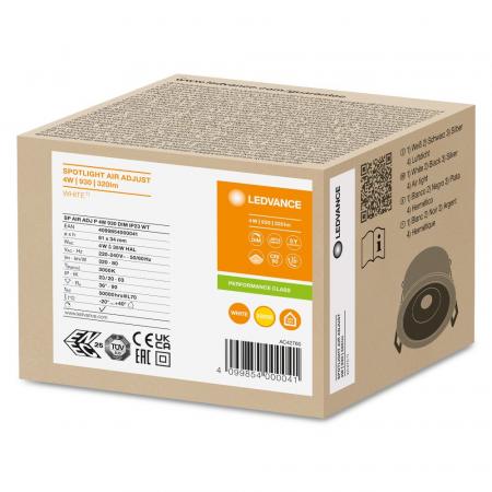 LEDVANCE Spot SP AIR ADJ P 4W 930 DIM IP23  in weiß - hohe Farbwiedergabe